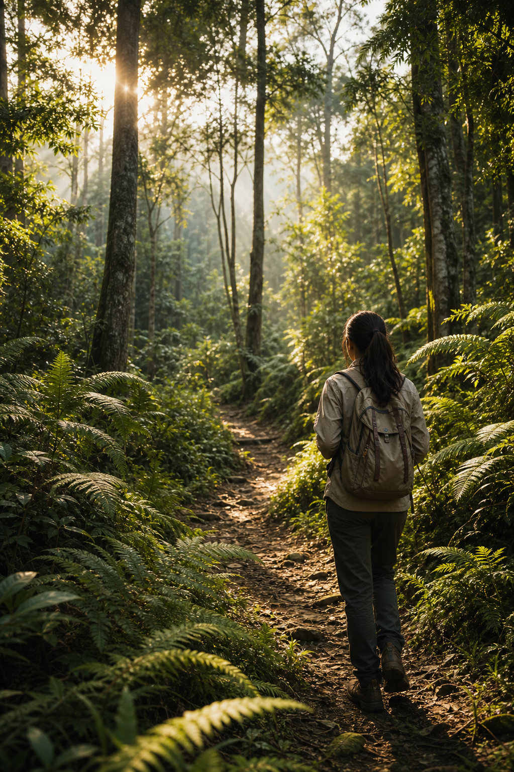 Guided nature walk through the forest