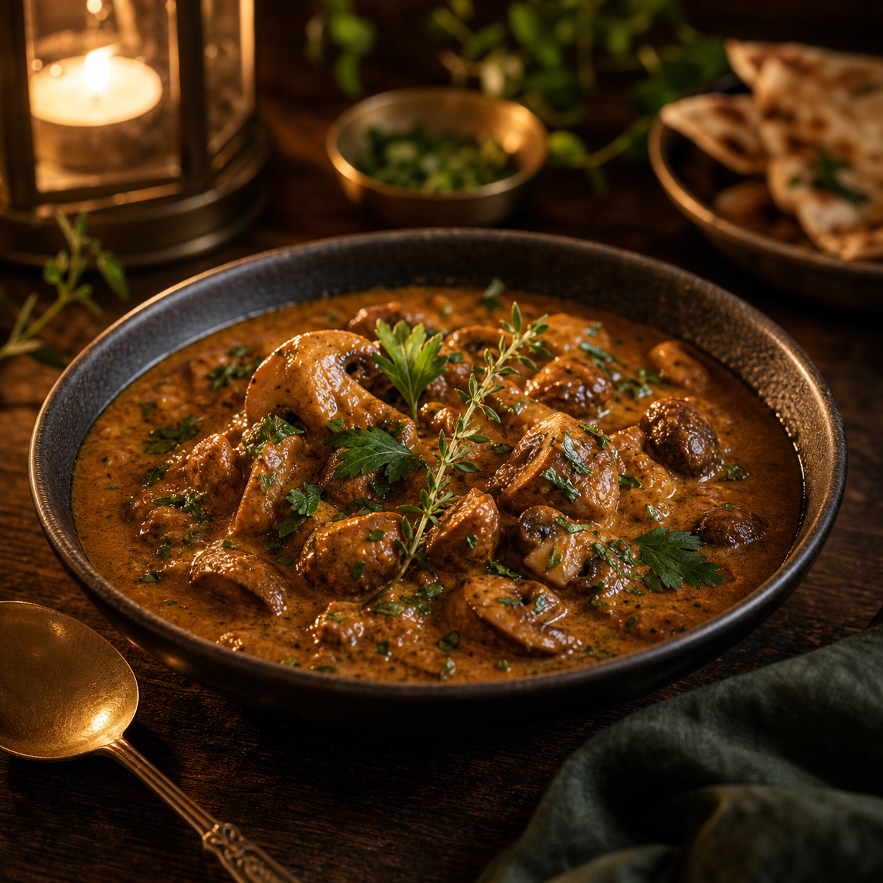 Kodai mushroom curry