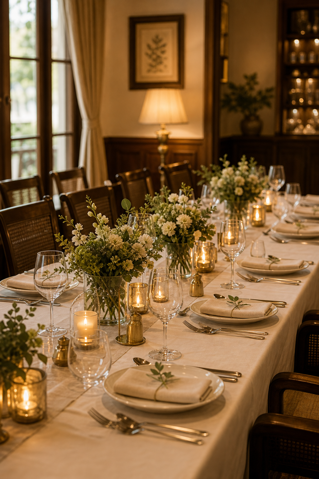 Corporate dining setup
